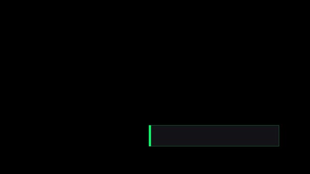 Green Corporate Bar Lower Third Right Side Blank Title Overlay Editable Animation Seamless Loop 4K