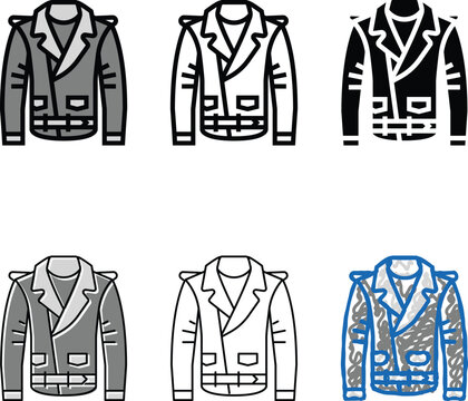 leather jacket clothes color icon vector. leather jacket clothes range sign. isolated symbol