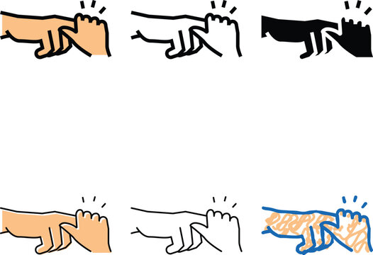 palmar grasp reflex color icon vector. palmar grasp reflex sign. isolated symbol multistyle