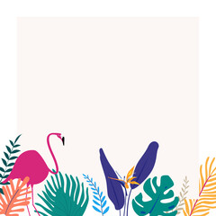 Flamingo note png element, transparent background © Rawpixel.com