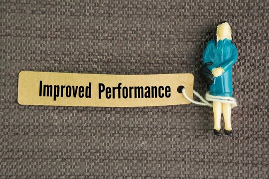 Miniature people with the words Improved Performance: Better conversations that lead to more wins and profitable growth