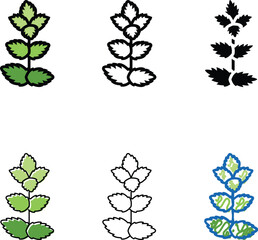 mint leaf clean color icon vector. mint leaf sign. isolated symbol © vectorwin