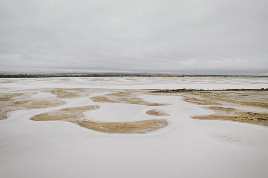 Cloud cover over a salt lake in the eastern Wheatbelt of Western Australia