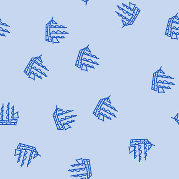 discovery ship geographical discoveries vector line seamless pattern discovery ship geographical discoveries sign illustration