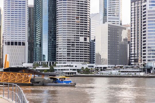 CityCat ferries glide across the Brisbane River