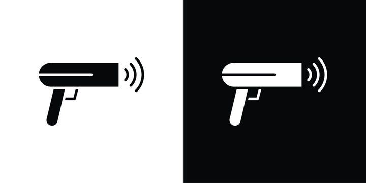 Barcode scanner icon elements in flat style for projects