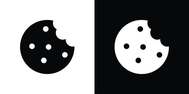 Cookie icon elements in flat style for projects
