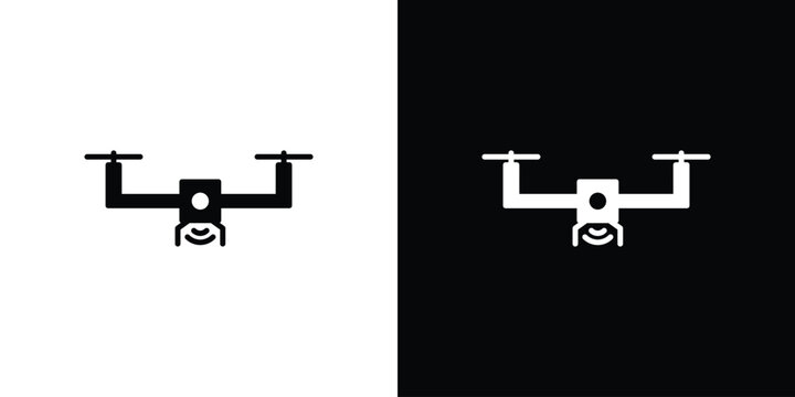 Drone icon elements in flat style for projects