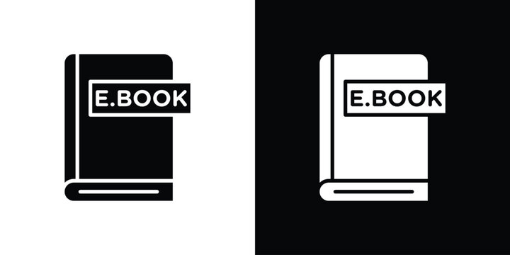 E-book icon elements in flat style for projects