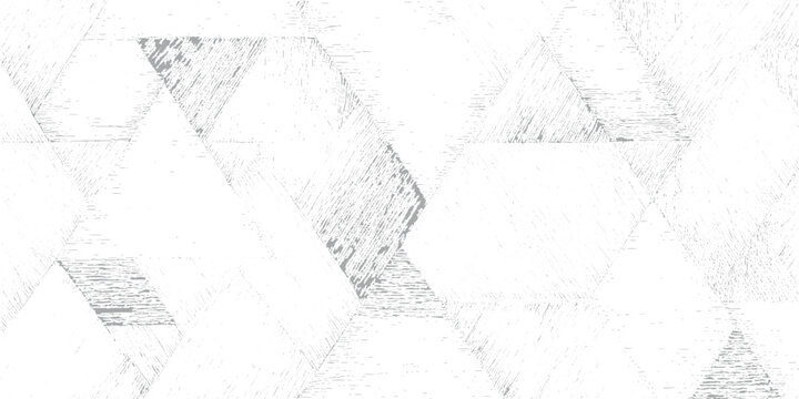 Grunge geometric pattern with triangles and hexagons in black and white for backgrounds and textures