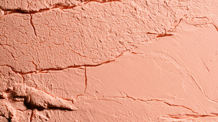 Fototapeta premium Abstract skin crack pink texture medical concept sensitive skin barrier damage dry skin dermatitis clay surface close up studio lighting