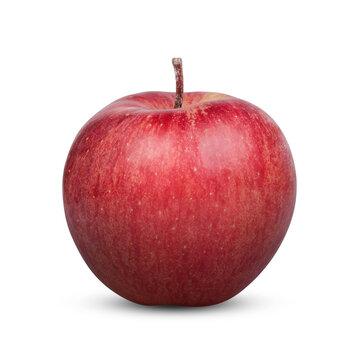 Fresh red apple isolated on transparent background (.PNG)