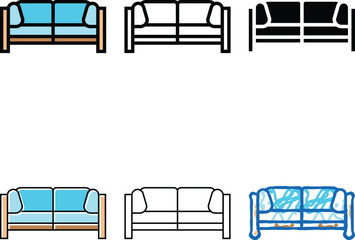 Obraz premium outdoor sofa outdoor furniture color icon vector. outdoor edition sofa outdoor furniture sign. isolated symbol