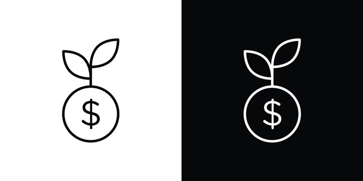 Investment icon elements for projects and designs