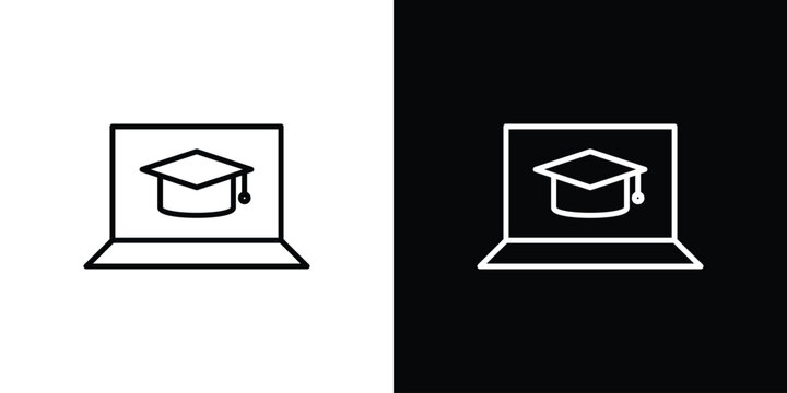 Online course icon elements for projects and designs