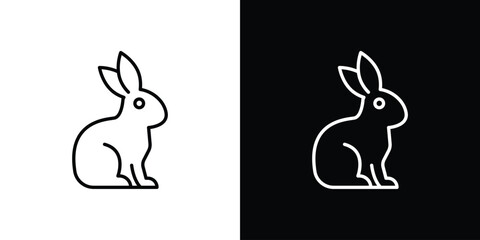 Obraz premium Rabbit icon elements for projects and designs