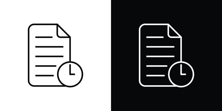 Timesheet icon elements for projects and designs