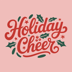Holiday cheer festive greeting with stars and ornaments © Sonali