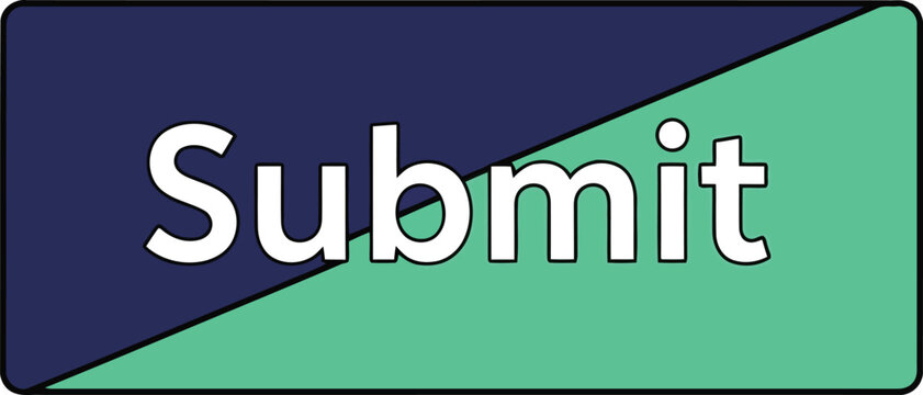 Submit button icon with colorful gradient background and white text for web interface design