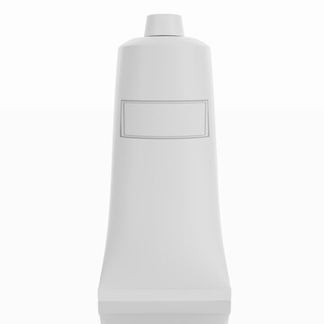 Modello 3D di Tubo in plastica per crema o shampoo isolato su sfondo bianco