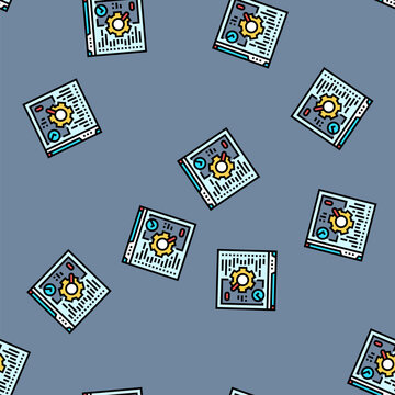 software testing vector seamless pattern software testing sign illustration