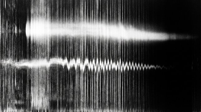 Phonautogram of au clair de la lune first sound recording 1860