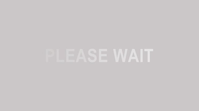 Please Wait text white Digital Glitch Error Text