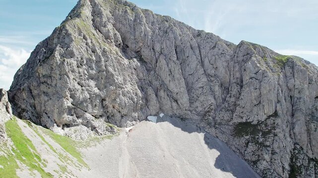 The North face of Pizzo di Petto, Orobie mountains in the summer season