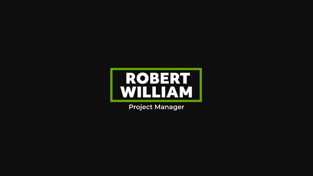 Bold Frame Name Titles