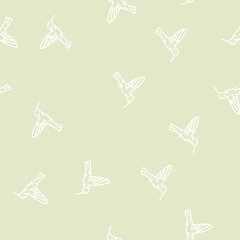 Obraz premium colibri bird vector line seamless pattern colibri bird sign illustration