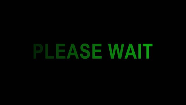 Please Wait In Progress Glitch Motion Graphic 4k video