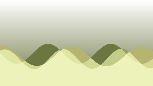 "Abstract olive green minimalist animation background with soft wavy lines representing eco friendly nature.