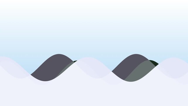 Abstract minimalist background animation with soft wavy lines and fluid shapes in pastel tones 
