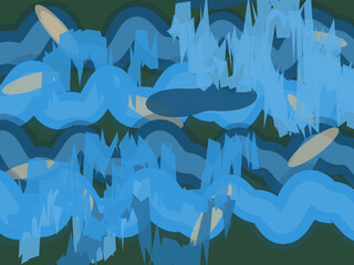 Obraz premium Sinuous River Flow Geographic Nature Background