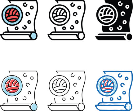 velor wallpapper color icon vector. velor wallpapper sign. stylized isolated symbol