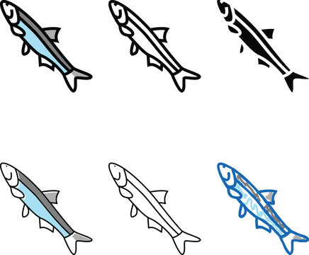 peruvian range anchoveta color icon vector. peruvian anchoveta sign. isolated symbol