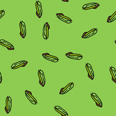 Obraz premium corn cob plant vector seamless pattern corn cob plant sign illustration