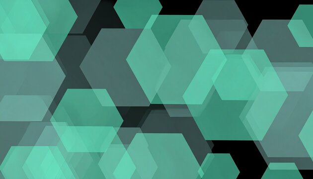 Translucent overlapping hexagons and pentagons in gray gradient, symbolizing depth, geometry, and modern abstraction in digital minimalist design.