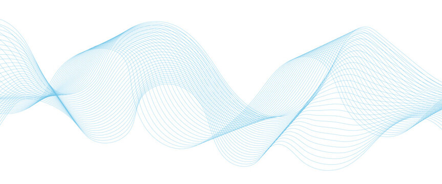 Abstract blue gradient line technology business wavy background. minimal paper waves flow line. minimal paper grid web smooth line. digital vector web soundwave pattern texture.