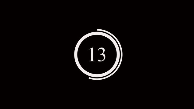 Countdown Timer 13 Seconds,Digital Progress Timer 13