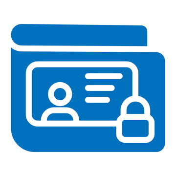  Decentralized identity DID wallet and blockchain digital id protection icon vector