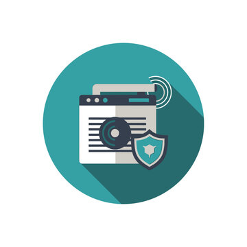 Secure web browser with shield icon.
