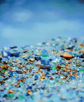 water drops on blue