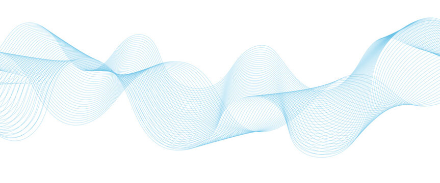 Abstract blue gradient line technology business wavy background. minimal paper waves flow line. minimal paper grid web smooth line. digital vector web soundwave pattern texture.