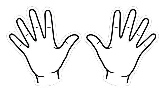 Two hands with palms facing forward.