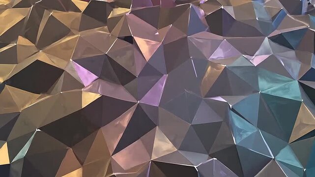 Abstract geometric background with metallic triangular surface shapes