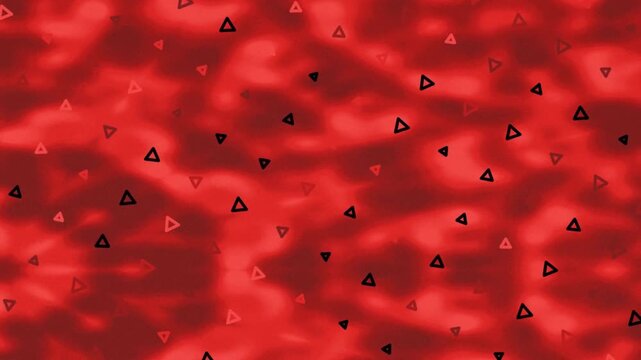 Red Abstract Background With Small Black Triangles