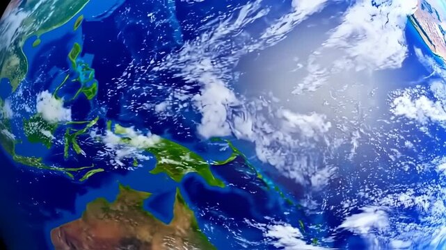 Earth from space North America visible.