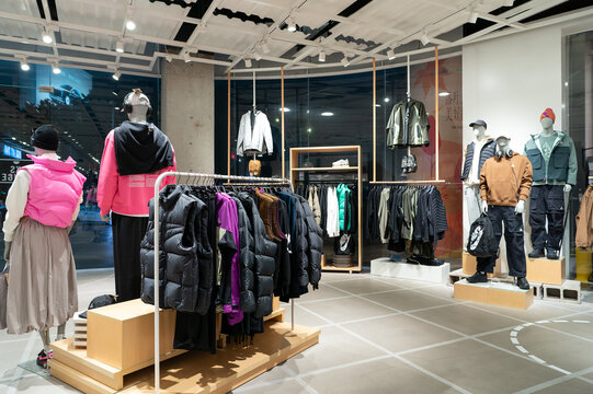 Nike apparel displayed inside Kicks Lounge store