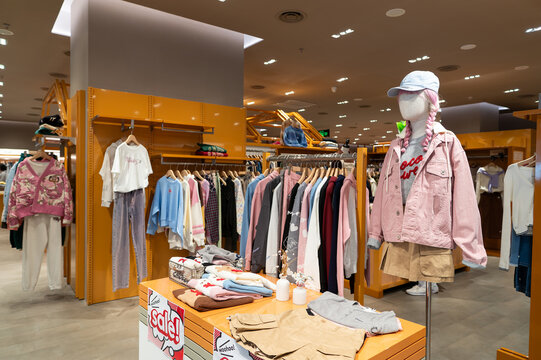Dressed mannequin displayed inside I.T store at KK Mall